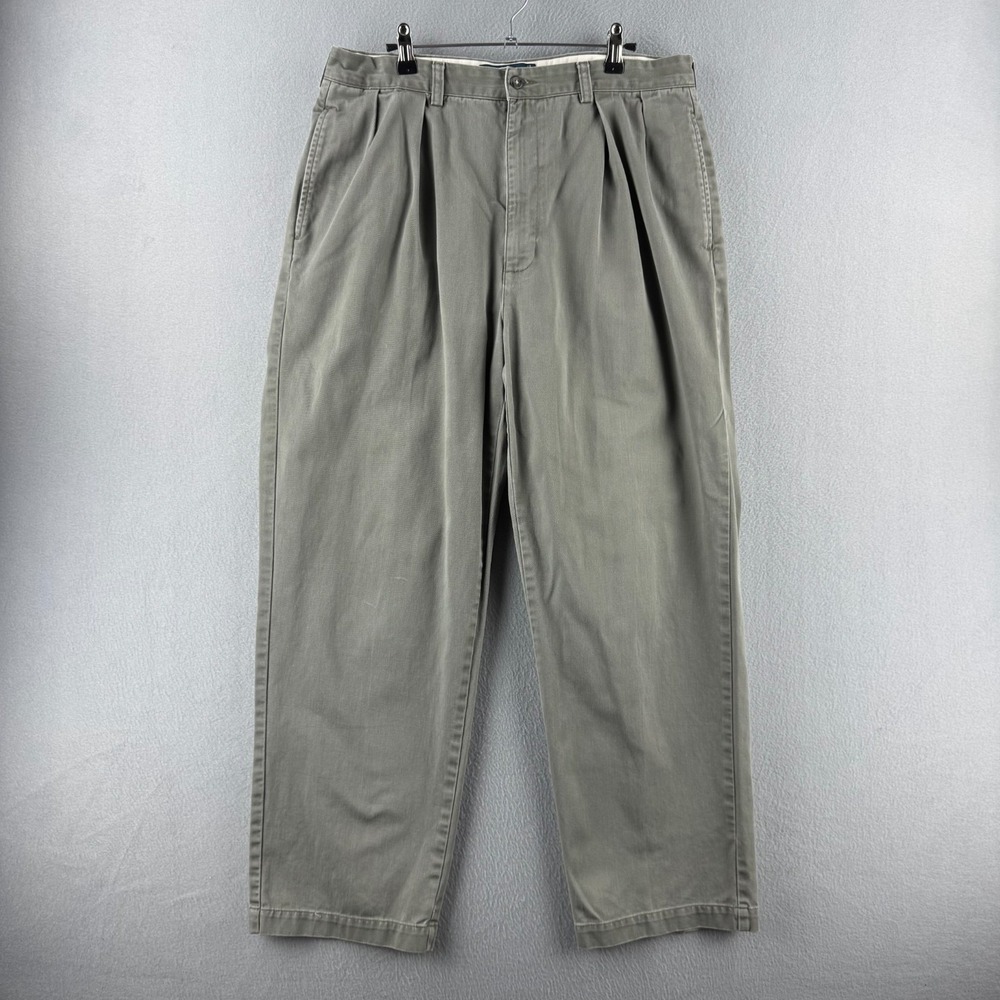 Vintage‎ Polo Ralph Lauren Pants Mens Fits 34x29 Pleated Chino Trouser Baggy